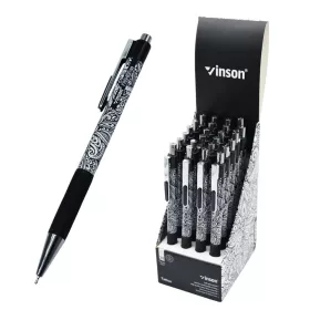   Golyóstoll nyomógombos 0,7mm Vinson Tattoo 103 vegyes test displ 24 db/display