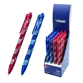   Golyóstoll nyomógombos 0,7mm Vinson Graphic F12 vegyes test displ 24 db/display