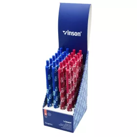   Golyóstoll nyomógombos 0,7mm Vinson Graphic F12 vegyes test displ 24 db/display