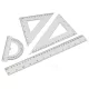 Vonalzókészlet, 30cm, vonalzó, szögmérő, 45° és 60° háromszög vonalzók 4 db/csom