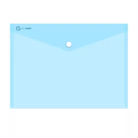   Irattartó tasak A4, PP patentos Bluering® transzparens kék