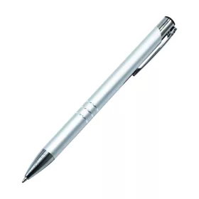   Golyóstoll nyomógombos fém ezüst test, Channel, írásszín kék