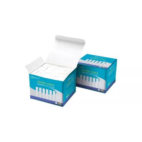 Táblakréta szögletes 72 db/doboz, Connect fehér,