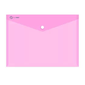   Irattartó tasak A4, PP patentos Bluering® transzparens pink