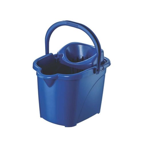 Felmosó vödör gurulós műanyag kicsavaró kosárral 15 literes UP604-005 kék