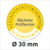 Etikett címke, o30mm, eltávolíthatatlan 8 címke/ív, 10 ív/doboz, Avery sárga