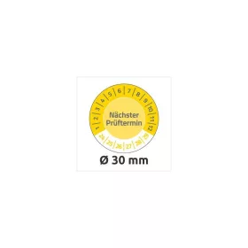   Etikett címke, o30mm, eltávolíthatatlan 8 címke/ív, 10 ív/doboz, Avery sárga