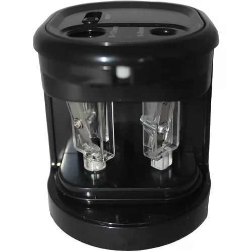 Hegyező asztali 2 lyukú elektromos elemes és USB adapterrel működtethető EG5161 Eagle fekete