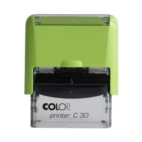 Bélyegző C30 Colop zöld átlátszó ház/kék párna