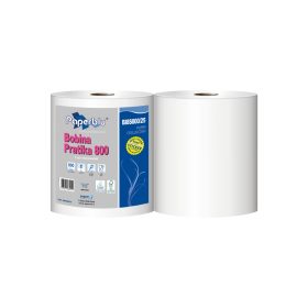   Ipari törlő 2 rétegű tekercses átmérő: 26 cm 800 lap/tek 2 tekercs/zsugor Paperdi Bobina Pratika 800_BI8S800/25_fehér