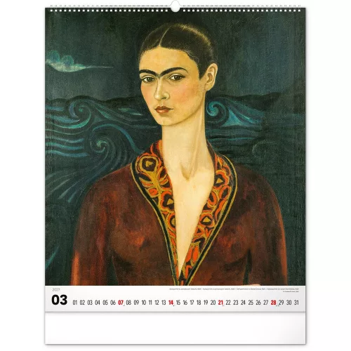 Falinaptár képes  480×560mm Frida Kahlo Realsystem 2027.