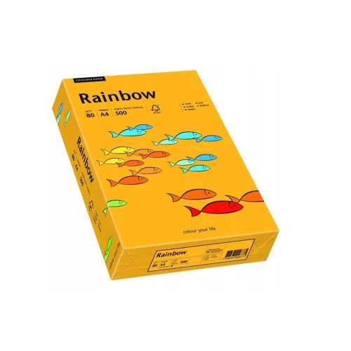 Másolópapír, színes, A4, 80g. Rainbow® 500ív/csomag, 22 közép narancssárga