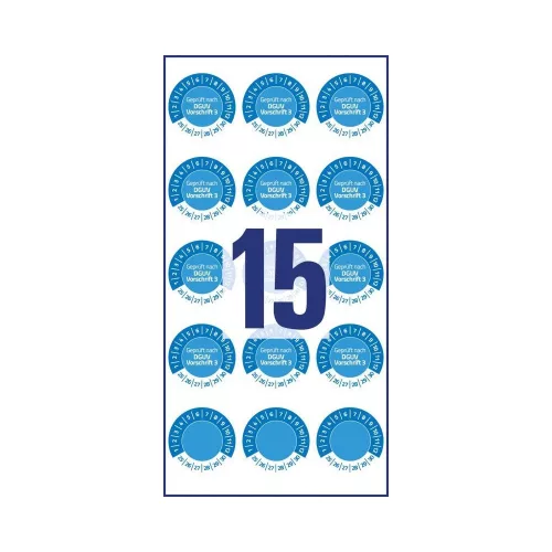 Etikett címke o20mm időjárásálló öntapadó plakett 2025-2030 15 címke/lap 8 ív/csomag Avery kék