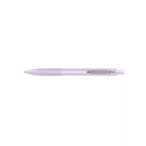 Golyóstoll 1 mm, lila tolltest, Zebra Z-Grip Pastel, írásszín kék