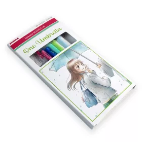 Írószer készlet, Zebra Manga Set, One Umbrella, 5 darabos