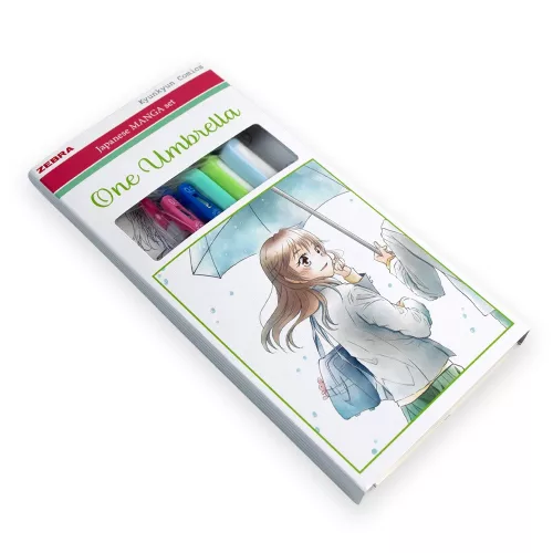 Írószer készlet, Zebra Manga Set, One Umbrella, 5 darabos