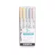 Szövegkiemelő készlet, 1,4/4 mm, kétvégű, Zebra Mildliner Highlighter Gentle, 5 különböző szín