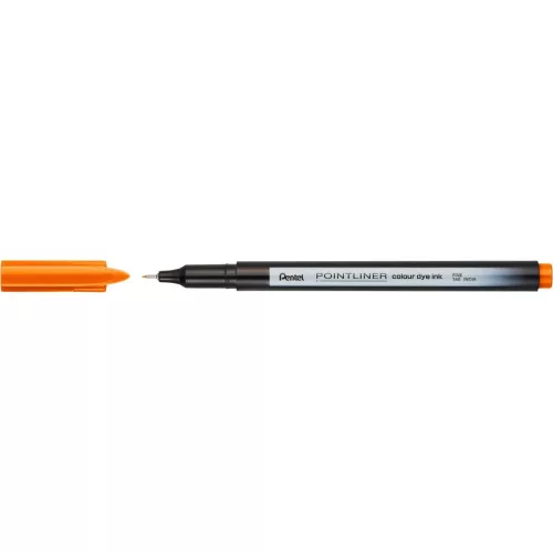 Rostirón, tűfilc 0,4mm, Pentel Pointliner narancssárga