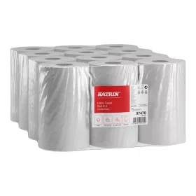   Kéztörlő 2 rétegű belsőmagos átmérő: 14 cm 300 lap/75 méter/tekercs 12 tekercs/csomag Katrin_97470 fehér