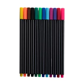   Rostirón, tűfilc vízbázisú készlet, 0,4mm, hatszögletű, 12 klf. szín