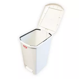   Szemetes kuka pedálos műanyag 25 literes SLIM fehér UP401-001