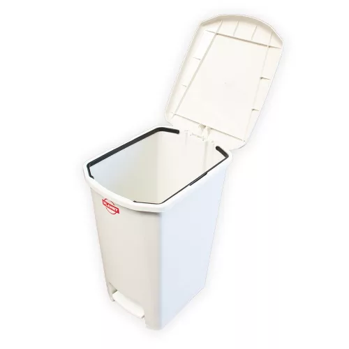 Szemetes kuka pedálos műanyag 25 literes SLIM fehér UP401-001