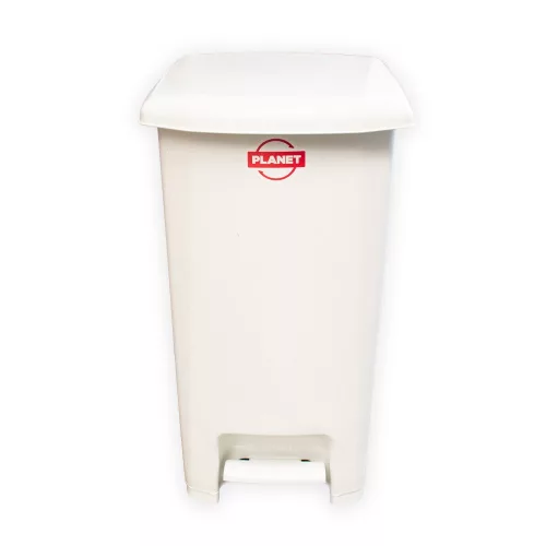 Szemetes kuka pedálos műanyag 25 literes SLIM fehér UP401-001