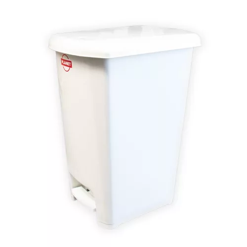 Szemetes kuka pedálos műanyag 25 literes SLIM fehér UP401-001