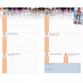   Diák zsebkönyv 125mmx205mm, fehér lapokkal 2026/2027 cross Realsystem