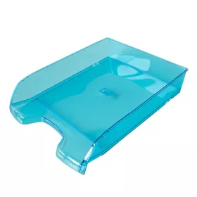   Irattálca műanyag 550 extra széles 345x270x67mm, Bluering®, áttetsző kék