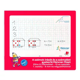   Füzet iskolai, 32lap, szám gyakorló előírt 1.osztályos fekvő Süni Meixner