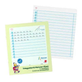  Füzet iskolai, 32lap, írás gyakorló 2.osztályos álló Süni Meixner