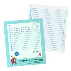   Füzet iskolai, 32lap, írás gyakorló 3. és 4.osztályos álló Süni Meixner