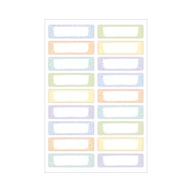   Etikett ruhacímke iskolai, 45 x 13 mm 36 címke/2 ív, Avery pasztell