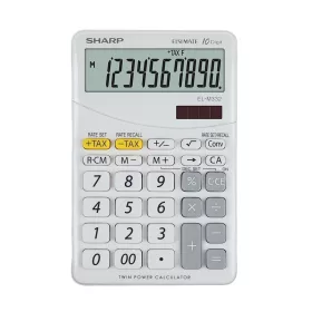 Számológép asztali 10 számjegyes SharpELM332BWH fehér