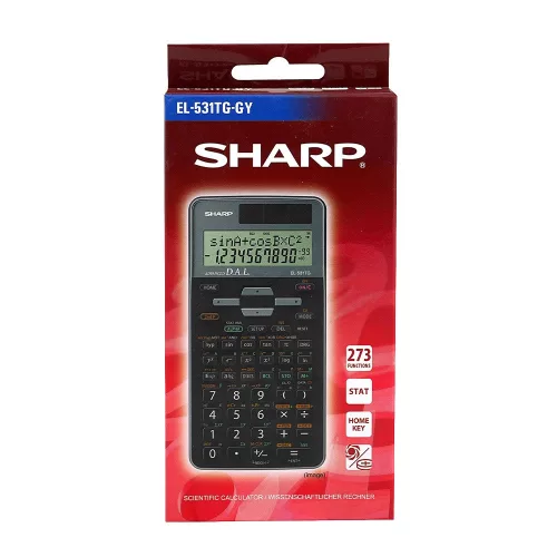 Számológép tudományos 273 funkciós 2 soros Sharp EL531TGGY szürke