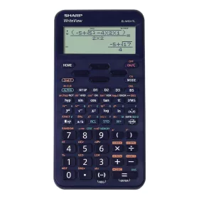  Számológép tudományos 420 funkciós 10+2 digites 4 soros napalemes Sharp ELW531TLBBL kék