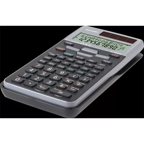 Számológép tudományos 400 funkciós 10+2 digites 4 soros Sharp EL520TGGY