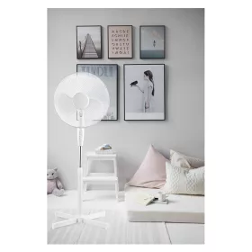   Ventilátor álló 16" 40cm átmérő 40W, fehér Platinet