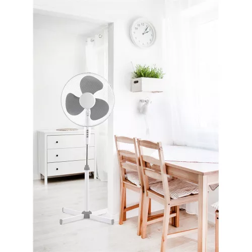 Ventilátor álló 16" 40cm átmérő 40W, szürke Platinet