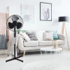 Ventilátor álló 16" 40cm átmérő 40W, fekete Platinet