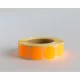 Etikett címke, 20mm, körcímke tekercses, 1000 címke/tekercs fluo narancs