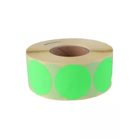   Etikett címke, 38mm, körcímke tekercses, akció felirattal 1000 címke/tekercs zöld