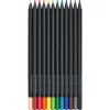 Színes ceruza készlet háromszögletű BLACK EDITION Faber-Castell fekete test 12klf. szín