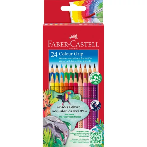 Színes ceruza készlet háromszögletű GRIP Faber-Castell  24klf. szín