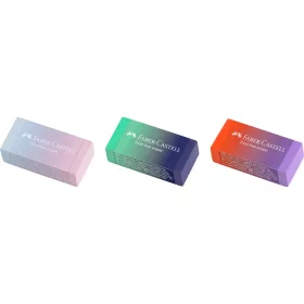   Radír pvc forgácsmentes színátmenetes Faber-Castell égkék-rózsa, türkiz-kék