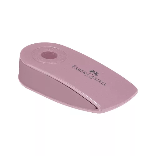Radír műanyag tartóban mini színátmenetes SLEEVE Faber-Castell égkék,fekete,rózsaszín
