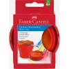 Ecsettál összecsukható mechanizmussal CLIC&GO Faber-Castell piros
