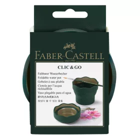   Ecsettál összecsukható mechanizmussal CLIC&GO Faber-Castell sötétzöld