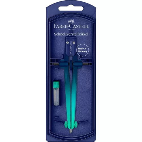 Műszaki körző készlet gyorsállítóval STREAM Flow Edition+kiegészítőkkel színátmenet vegy.szín Faber-Castell
